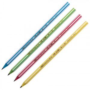 Карандаш чернографитный BIC, 1 шт., "Evolution", HB, без резинки, пластиковый, корпус ассорти, заточ