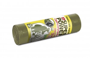Мешки для мусора (пакеты) SUPER POWER 160л/10шт, 30мк, ПНД, рулон, 2-слойные, 101-092 GRIFON