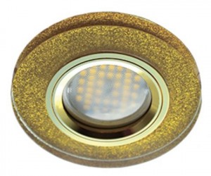 Ecola DL1650 MR16 GU5.3 св-к  Круг Стекло Золотой блеск/Золото 25x95 FP1650EFF