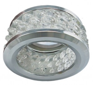 Ecola DL1655 MR16 GU5.3 св-к  с хрусталиками 3 ряда Прозрачный Хром 63x85 FC1655EFF