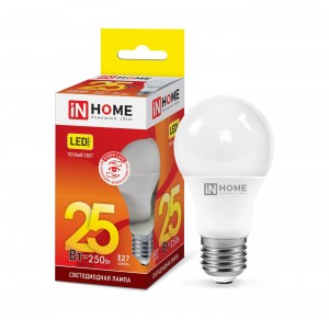 ASD/inHome VC ЛОН A65 E27 25W(2250lm) 3000К 2K 135x65 (без пульсации) 4066