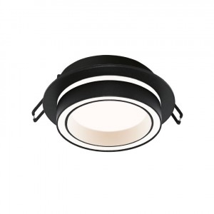 WOLTA св-к встраиваемый LUCE IP20 под лампу GX53 круглый Чёрный D105x35 BL WDL-GX53/06BL-R