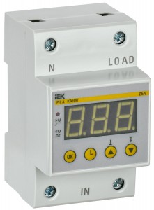 IEK Реле напряжения РН-д 1ф. 25А, 3мод, 120-300В IVR31-1-25