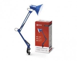 ASD/inHome св-к настольный на струбцине СНС-13ТС 60W E27 синий 5932