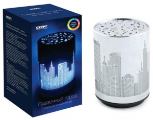 СТАРТ ночник NL 1LED RGB "Сказочный город" (3xR03 нет в компл.) металл h=12см, кор.