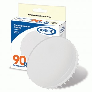 IONICH GX53 св/д 10W(900lm) 4000K 4K 72x28 матов./пластик ILED-SMD2835 1136