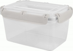 Контейнер для СВЧ BERGEN с защелками 1,3л пепельный жемчуг PT104410024 Plast Team