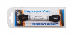 Шнурки 60 см. круглые тонкие с пропиткой ЧЕРНЫЕ Штрих, арт.91861321