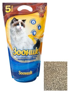 Наполнитель для кош.туалета комкующийся Зооник 5л, арт.06226-Н
