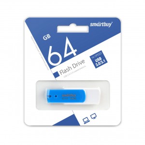 Флэш-диск (флэшка) USB 3.0 SmartBuy 64GB Diamond Blue (SB64GBDB-3)