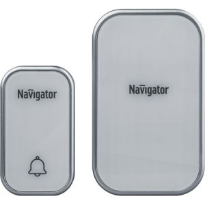 Navigator Звонок без пров IP20/IP44 60x60x100/40x20x70 пласт бел NDB-D-AC03-1V1-WH 80506