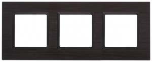 Эра 14-5203-05 СУ Рамка на 3 поста, металл, Elegance, чёрный+антр 5893