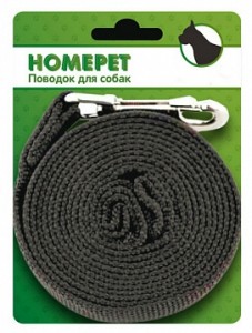 Поводок для собак 25мм*3м брезентовый с карабином, 5125365 HOMEPET