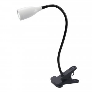 Uniel ULM-D501 Св-к св/д настольный прищепка. 4W(380lm) 4000K мех. выкл. белый 4W/4000K WHITE