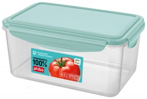 Контейнер герметичн. д/хран.продукт/СВЧ SMART LOC 1,6л прямоуг, св-голуб 4311293 Phibo/Бытпласт