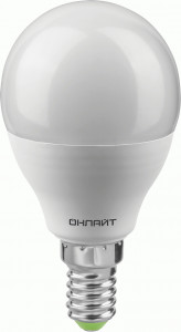 ОНЛАЙТ шар G45 E14 12W(1020lm) 6500K 6K 47x89 OLL-G45-12-230-6.5K-E14-FR 90062