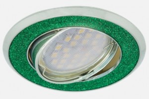 Ecola DL39 MR16 GU5.3 св-к литой поворот.Круг под стекл.Изумрдный блеск/Хром 23x88 FG1614EFY