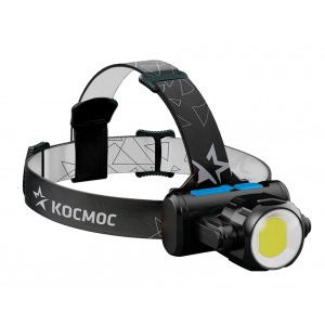 Космос фонарь налобный KOCH5WLi-On (лит.акк.3,7V1,2Ah) 1св/д XPE 3W+COB 5W,240lm+300lm з/у micro USB (3 шт.)
