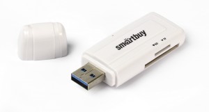 Картридер USB 3.0 Smartbuy белый (SBR-705-W)