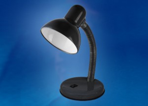 Uniel TLI-204 св-к настольный 60W E27 металл черный, без упак.