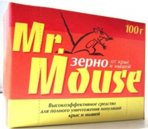 От грызунов приманка зерно 100гр. пакет и коробочка Mr Mouse М-921