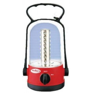 Космос фонарь кемпинговый 6010 LED (2 акк. 4V 0.9Ah) 32св/д (350lm), красн./пластик, влагозащитный (2 шт.)