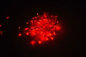 Ecola гирлянда-нить 100LED Красная, 6м, 8 реж.,прозр.провод с вилкой 220V IP20 N2YR06ELC