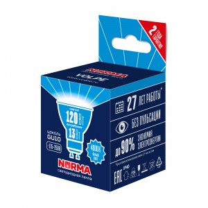 Volpe NORMA JCDR GU10 13W(1150lm) 4000K 4K матовая 50x55 LED-JCDR-13W/4000K/GU10/NR