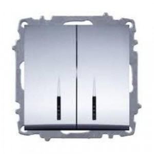EL-BI ZENA SILVERLINE мех. выкл. СУ 2 кл. серый (инд.) 609-011000-203