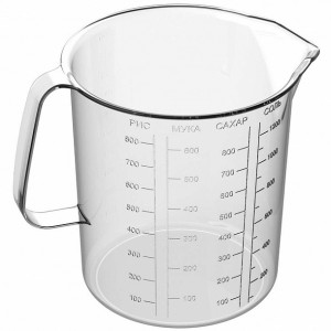 Кружка мерная 1,0л (16*12*13,1см),      бесцветный 435228101 Phibo/Бытпласт