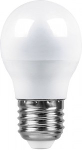 Feron шар G45 E27 7W(560lm) 2700K 2K матовая 82x45, LB-95 25481