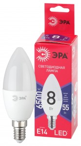 ЭРА ECO свеча B35 E14 8W(640lm) 6500K 6K 100х37 B35-8W-865-E14 5888