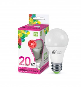 ASD standard ЛОН A60 E27 20W(1800lm) 6500K 6K 118x60 пластик/алюм  4210