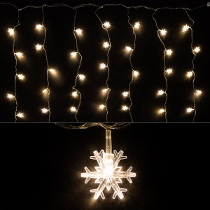 Гирлянда-занавес "Занавес",64LED 1,2x1 м/, 8 режимов  мигания ,прозрач шнур,  8 Вт, IP20