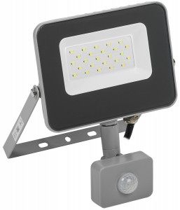 IEK прожектор св/д СДО 07-20Д 20W(1600lm)SMD 6500K 182х122х27с датчиком дв.серый IP44 LPDO702-20-K03