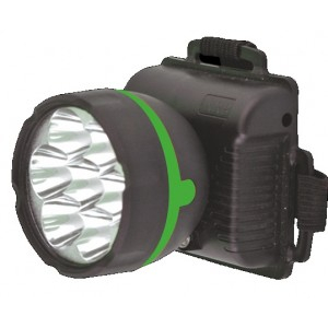 Ultraflash фонарь налобный "эконом" 909LED7 (3xR6) 7св/д 0.9W, черный/пластик, поворот. отражат. (10 шт.)