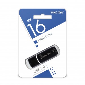 Флэш-диск (флэшка) USB UFD Smartbuy 16GB Crown Black (SB16GBCRW-K)