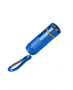 Космос фонарь брелок KOC205B (4xLR44 в компл) 1св/д SMD 1W,65lm,45м,анодир.алюм,синий,карабин,IP42