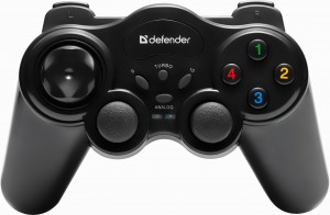 Беспроводной геймпад Game Master Wireless USB, радио, 12 кнопок, 2 стика, Defender, 64257