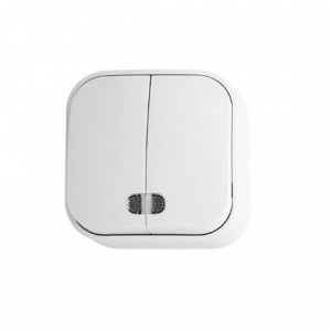 HOROZ EVA выкл. ОУ 2 кл. инд. 250В/10А/2500W (ABS-пластиа) бел 112-002-0002