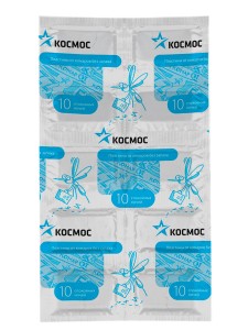 КОСМОС Пластины От комаров зеленые б/запаха 10шт/уп, цена за уп  KOC_GH324