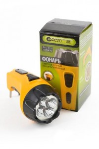 Garin фонарь универсальный Accu LED400 (акк. 4V 250mAh) 4св/д, желтый/пластик