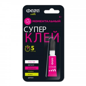 Супер-Клей ФАЗА 3г, BL1, шоу-бокс, арт. 5044067