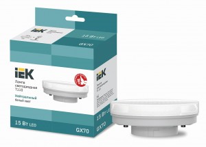 IEK GX70 св/д T110 таблетка 15W(1425lm) 230В 4000К 110x42 LLE-T110-15-230-40-GX70