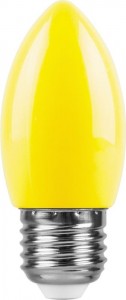 Feron лампа св/д свеча C35 E27 1W(220°) желтая матовая 85x35 д/гирлянды "Белт Лайт" LB-376 25927