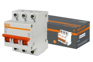 TDM автоматический выкл. ВА47-63 3P 50А 4,5кА х-ка С (4!) SQ0218-0024