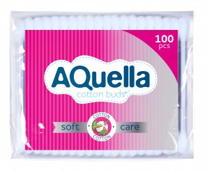 Ватные палочки 100шт/уп, пакет AQUELLA 97057 КК арт.7445(КРД, СПб 12!)