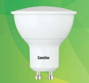 Camelion GU10 220V 5W(420lm 100°) 3000K 2K матов. 56x50 пластик/композит LED5-GU10/830/GU10