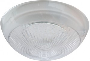 Ecola св-к накладной Круг 1xGX53 Сириус пластик прозр. IP65 белый 185x100 Light TP53T1ECR
