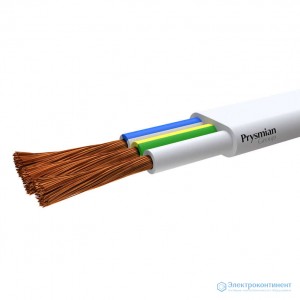 Провод ПУГНП/ПГВВП 3х2,5 100м (ГОСТ)РЭК/Prysmian белый гибкий